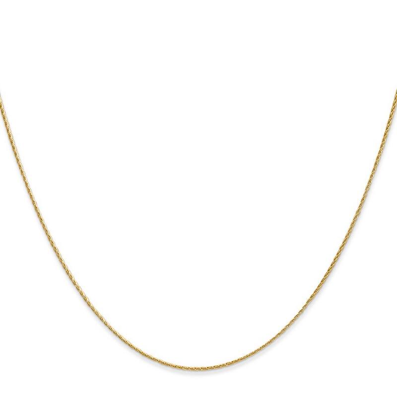 Curata 14k Yellow Gold 0.7mm Baby Parisian Wheat Chain Necklace Options: 16 18 20 24
