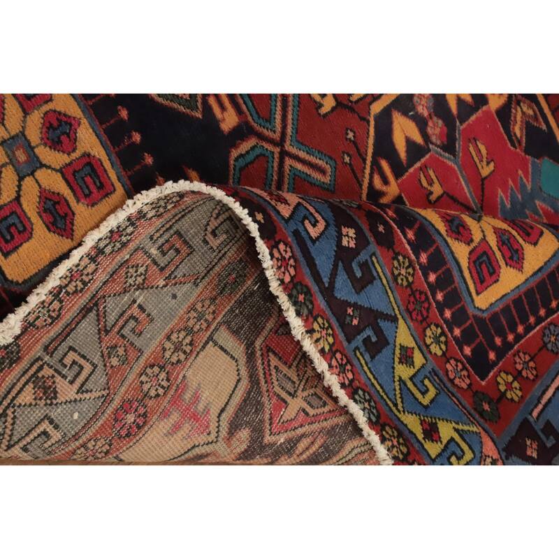 Hand Knotted Oriental 100% Wool Carpet Traditional Tribal Multi-Colored Meshkin Area Rug - 10' 0'' X 5' 1''