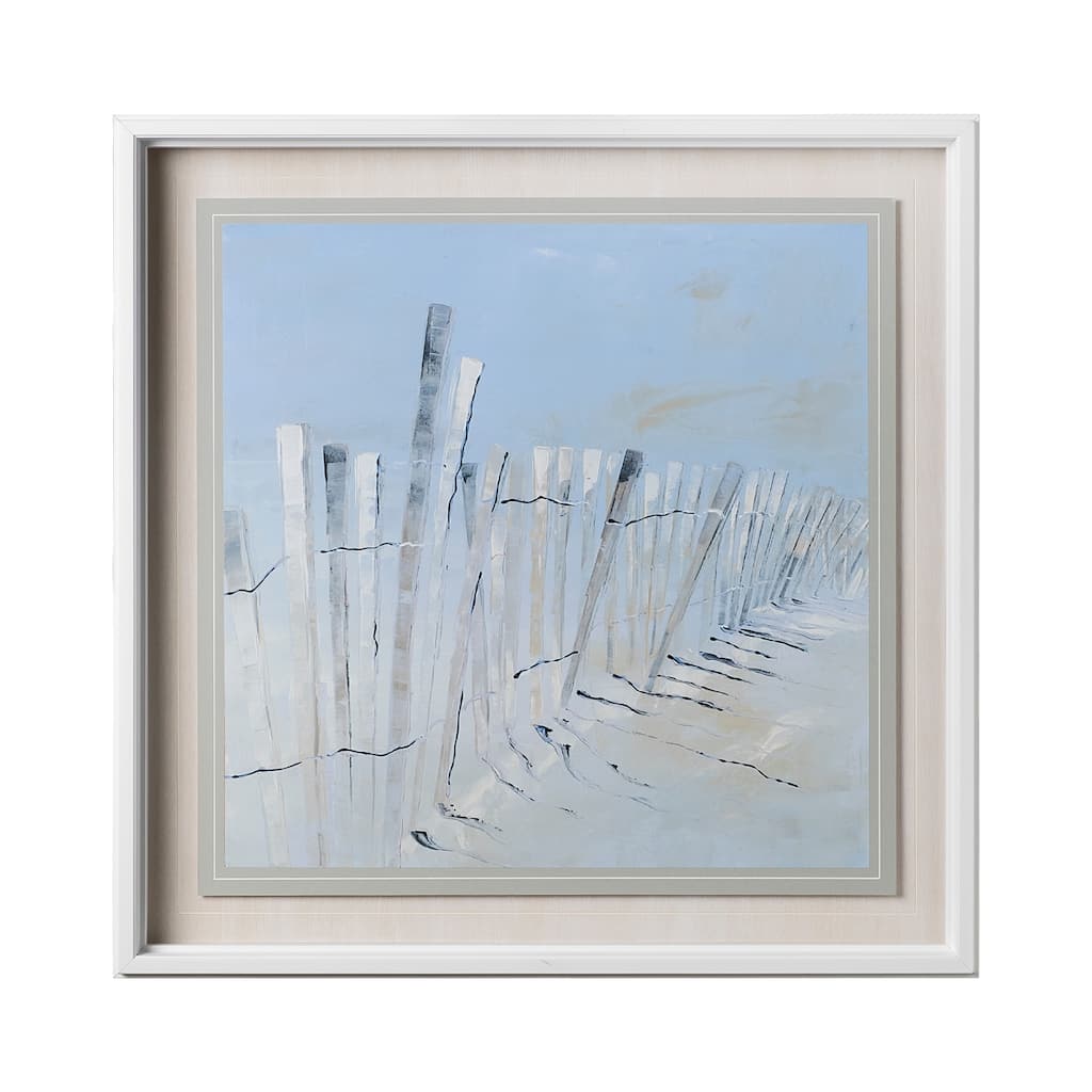 Ocean Fence Framed Art Print