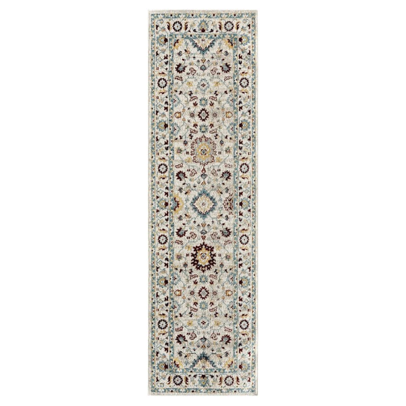 Everwash Treasure Lina Traditional Medallion Machine Washable Area Rug