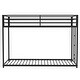 preview thumbnail 15 of 14, Black Classic Style Metal Bunk Bed with Exchangeable Ladder