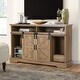 preview thumbnail 4 of 32, MAISON ARTS 52-Inch Farmhouse Sliding Barn Door TV Stand Sideboard Buffet Storage Cabinet