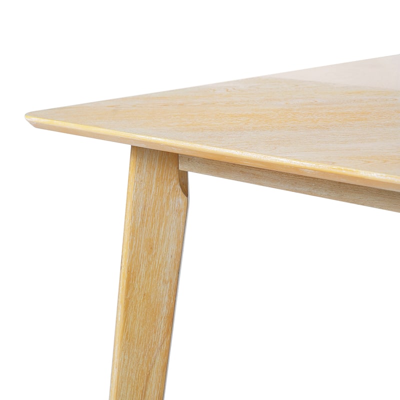 Retro Dining Table, Kitchen Room Table For 6,Minimalist Rectangular Dinette Table,Rubberwood Legs