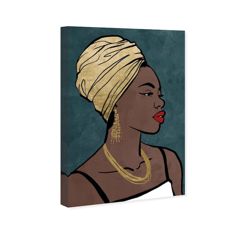 Wynwood Studio Canvas Fashion and Glam Summer Wraps Gold and Metallic Gold Modern & Contemporary Wall Art Canvas Print