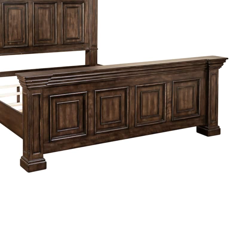 Big Valley Brownstone Distressed King California Panel Bed