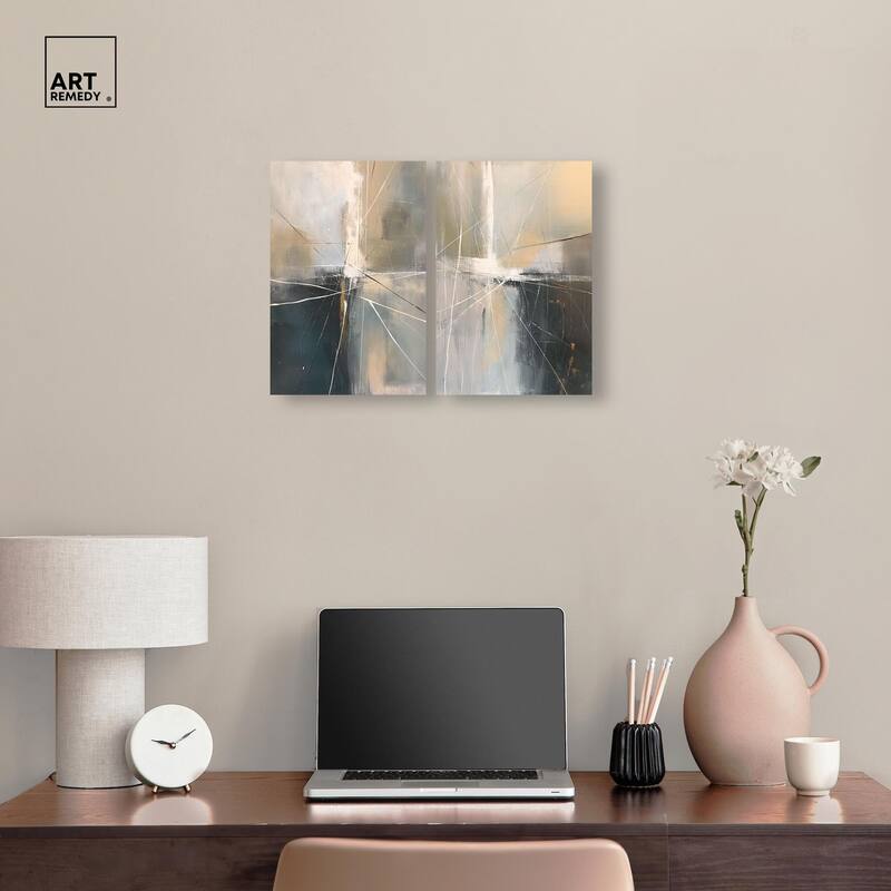 Contemporary Set Canvas Set of 2 by Art Remedy, Gallery Wrapped