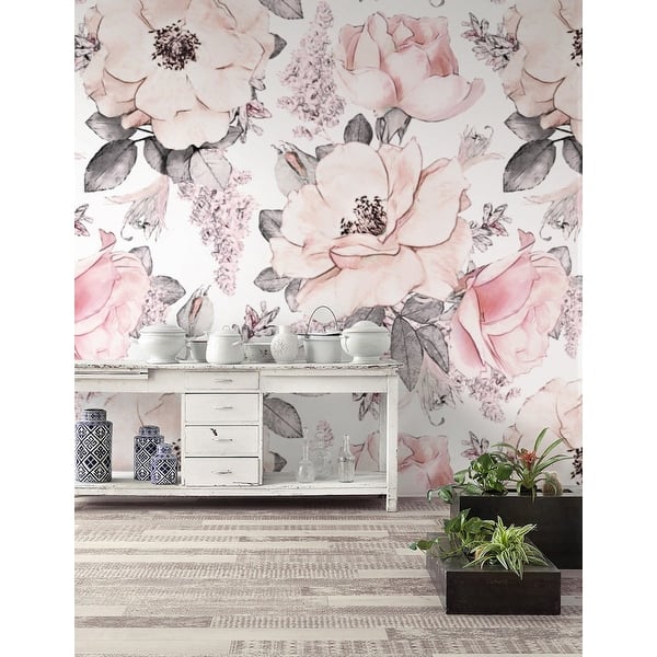 rose floral pattern wallpaper