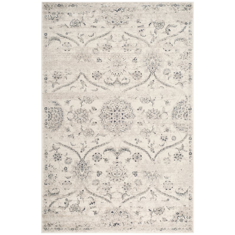 SAFAVIEH Carnegie Tahira Modern Distressed Oriental Rug - 5'1" x 7'6" - Cream/Light Grey