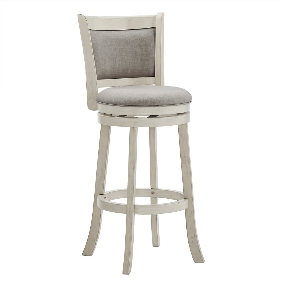 Verona Panel Back Linen Swivel 29-inch High Back Bar Stool by iNSPIRE Q Classic