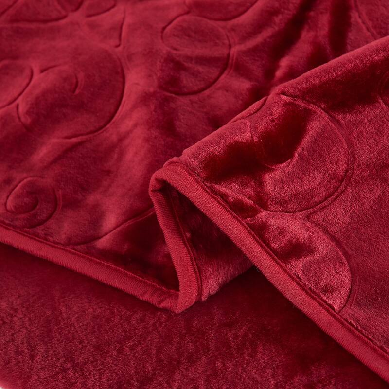 Queen Embossed Mink Flannel Blanket