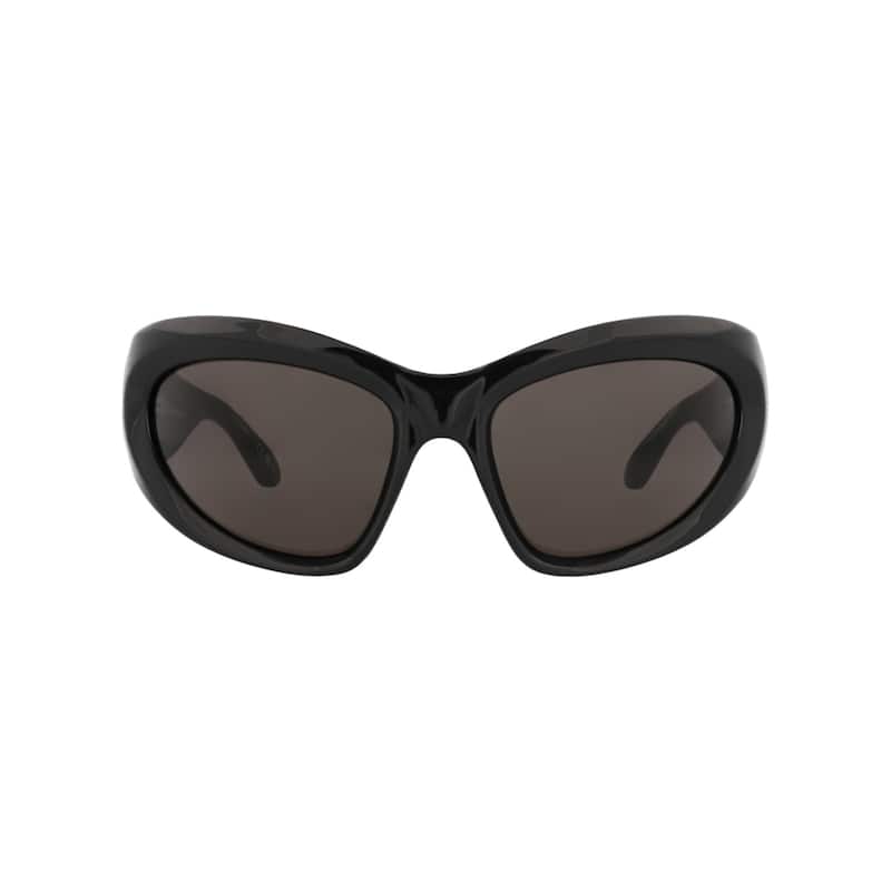 Balenciaga Shield-Frame Bio Injection Sunglasses - Black Black Grey - Black - Grey Lens