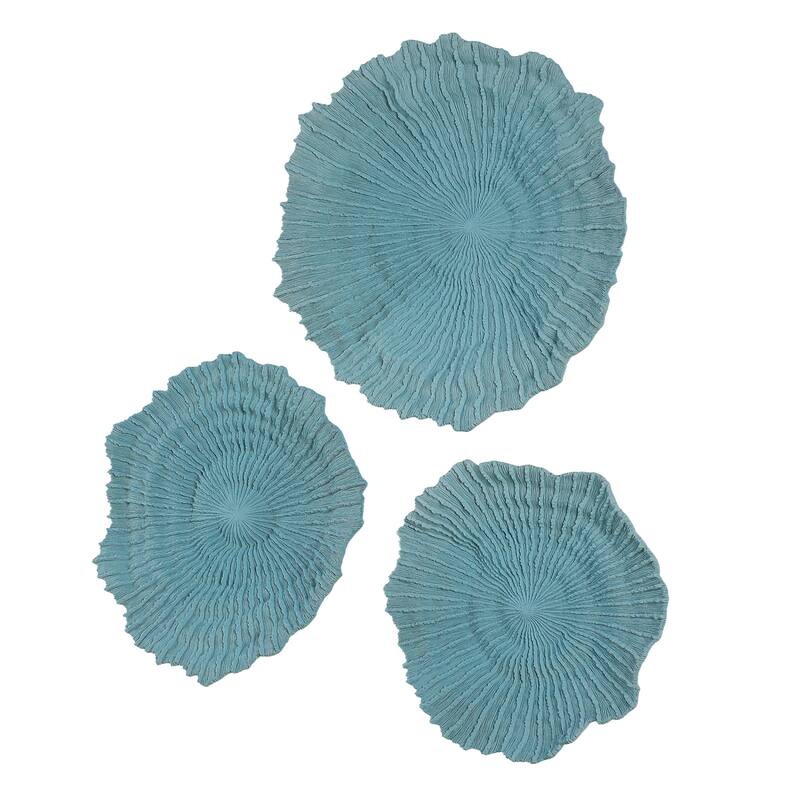 Ocean Gems Wall Decorations - 13.75" - Blue - Set of 3