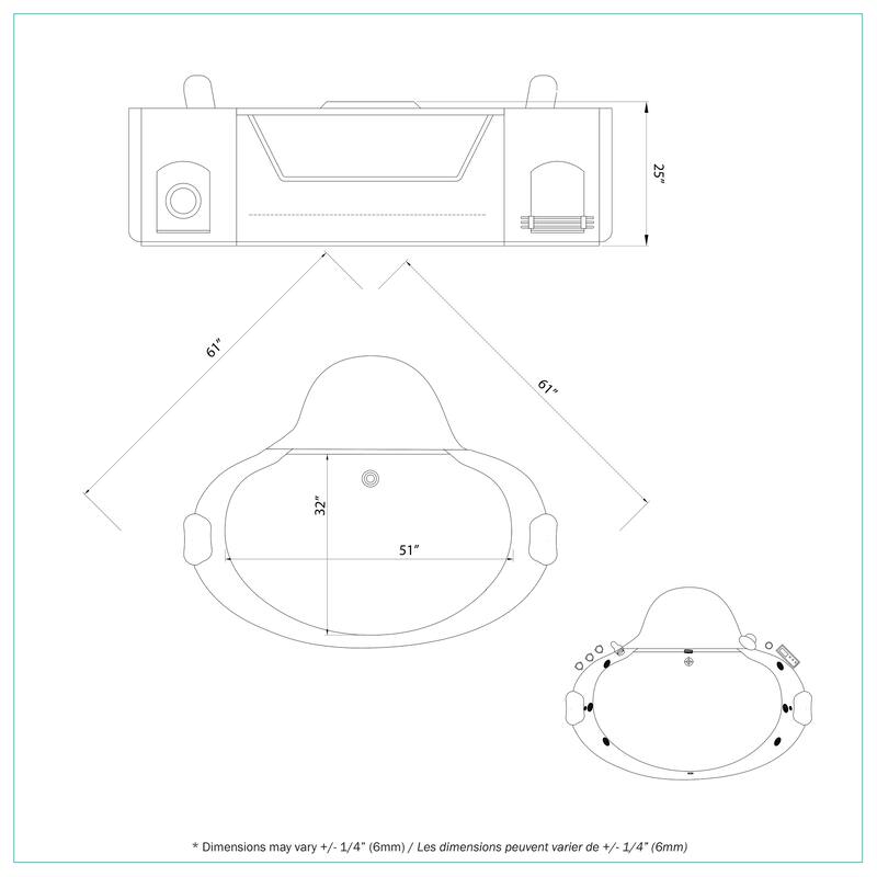 A&E Bath Shara 61-inch Freestanding Jetted Tub