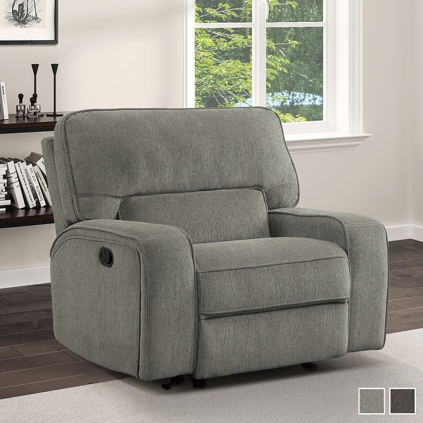 slide 1 of 13, Eymard Chenille Fabric Manual Glider Reclining Chair