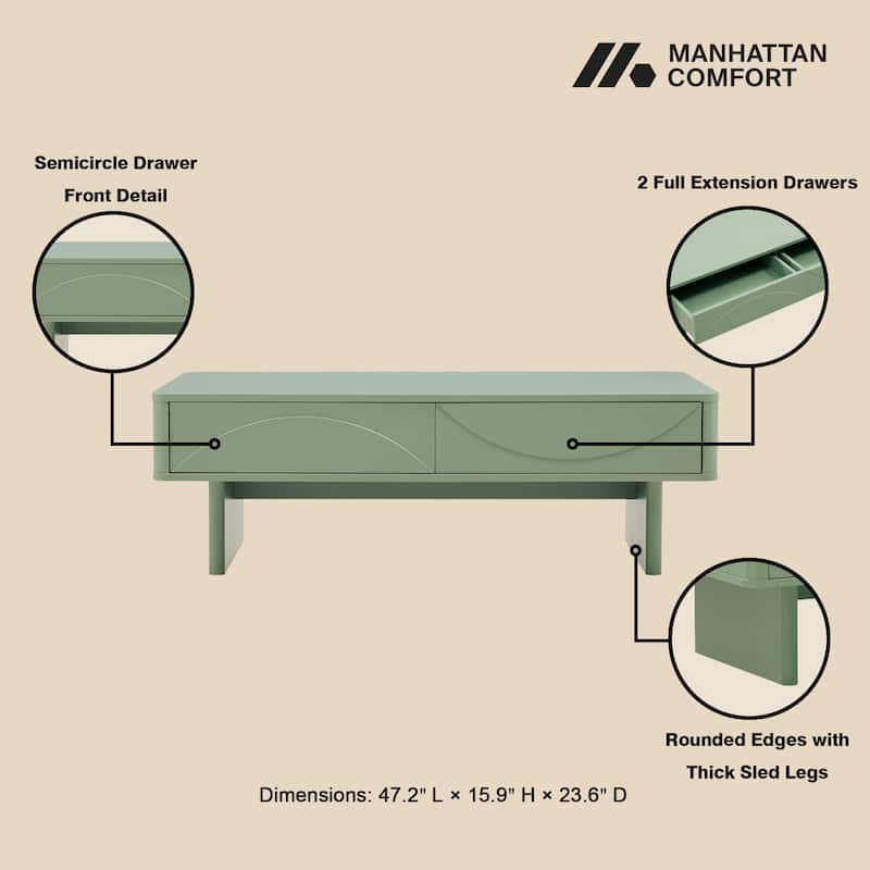 Manhattan Comfort Ella 47" Coffee Table