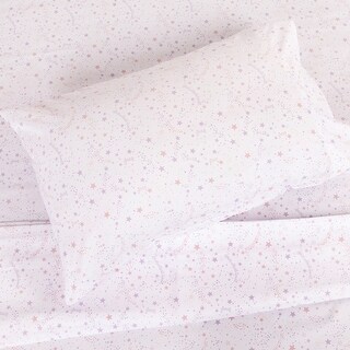 Kids Rule 3-Piece Stardust Sky Sheet Set | 1 Twin Flat Sheet, 1 Twin Fitted Sheet & 1 Queen Pillowcase