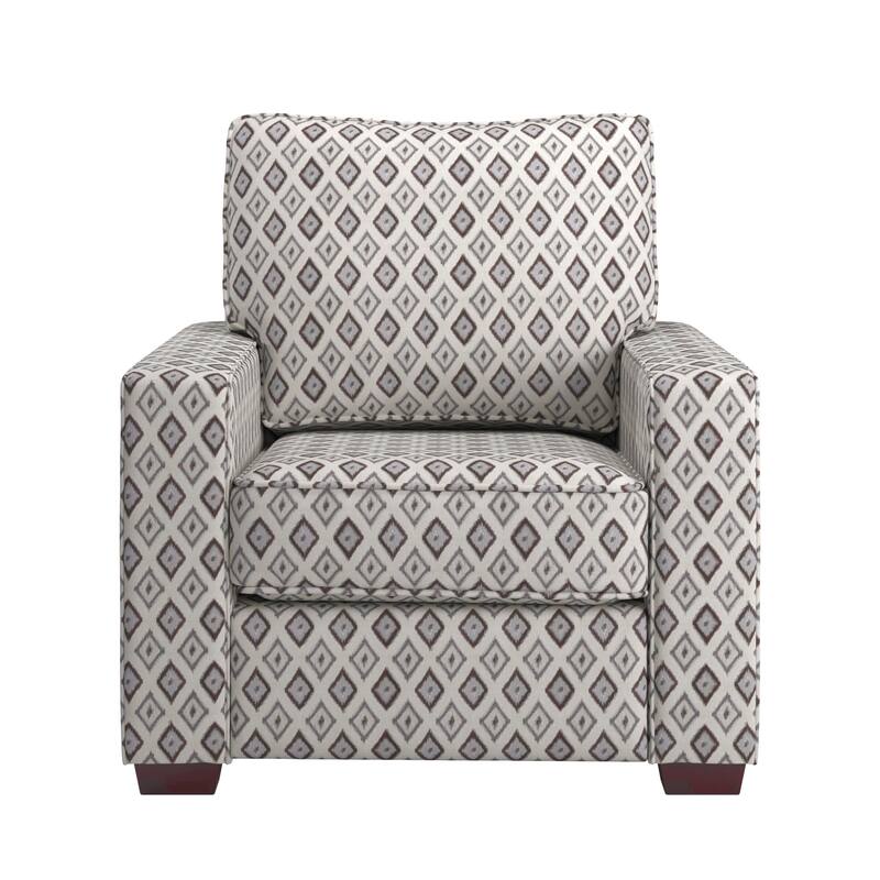 Roros Fabric Upholstered Square Arm Chair by iNSPIRE Q Classic