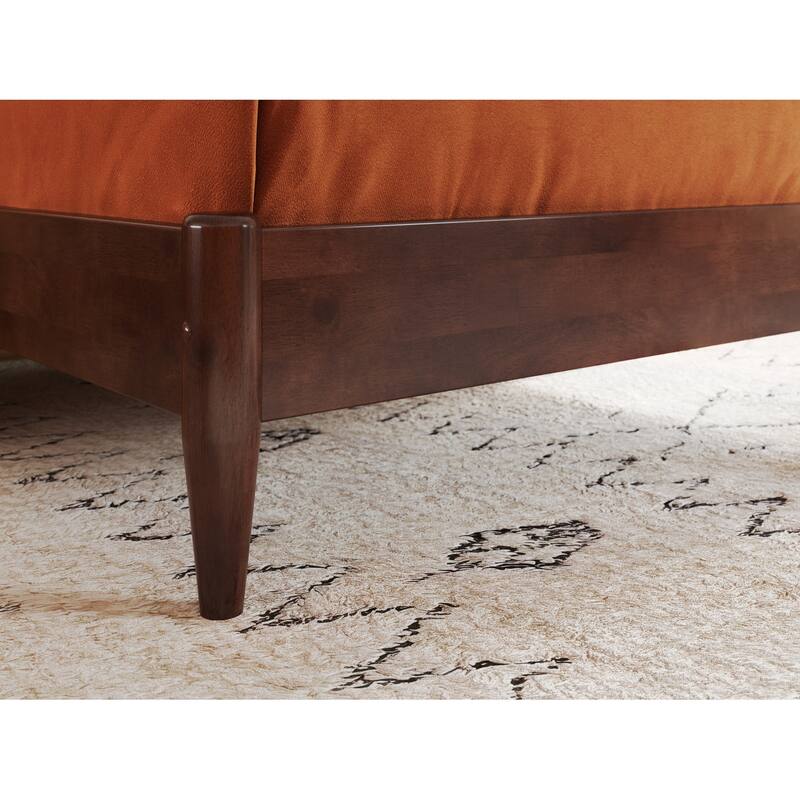 Valencia Solid Wood Low Profile Sleigh Platform Bed
