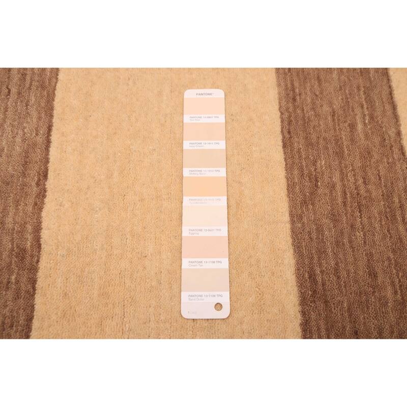 ECARPETGALLERY Hand Loomed Kashkuli Gabbeh Ivory Wool Rug - 5'3 x 7'8