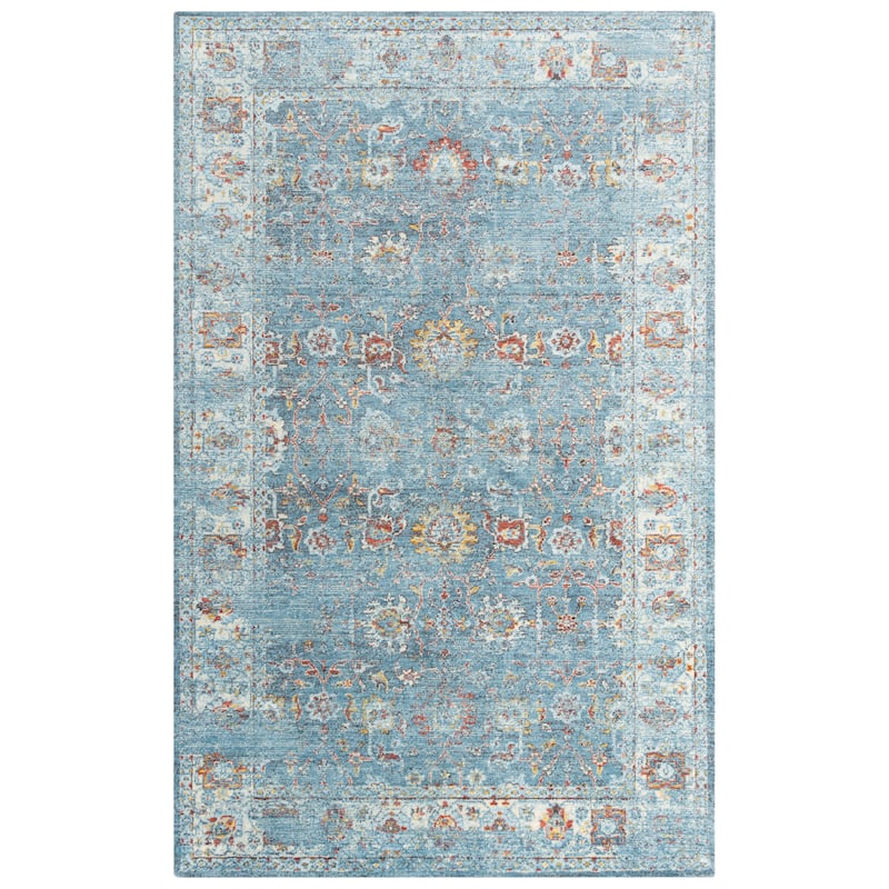 Alora Decor Infinity Collection Blue Floral Rug - 8' x 10'