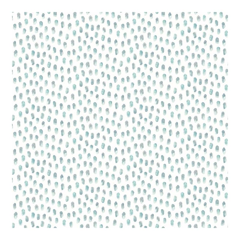 Chesapeake Sand Drips Aqua Painted Dots Wallpaper - 20.5 x 396 x 0.025