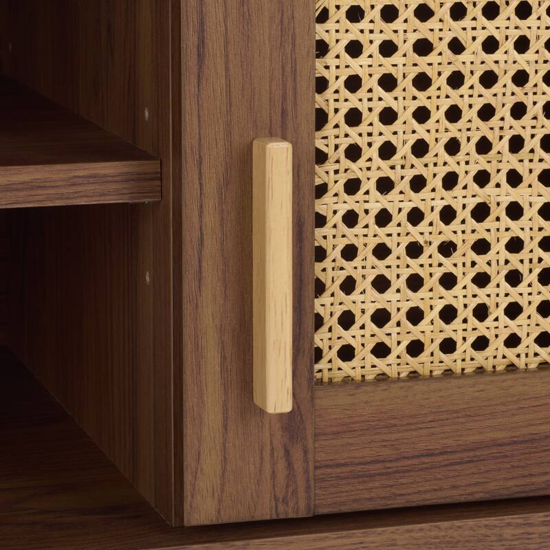 SAFAVIEH Home Ders 2-Shelf 2-Door Sideboard/TV Stand - 55"W x 16"D x 18"H