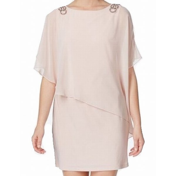 x by xscape capelet sheath dress