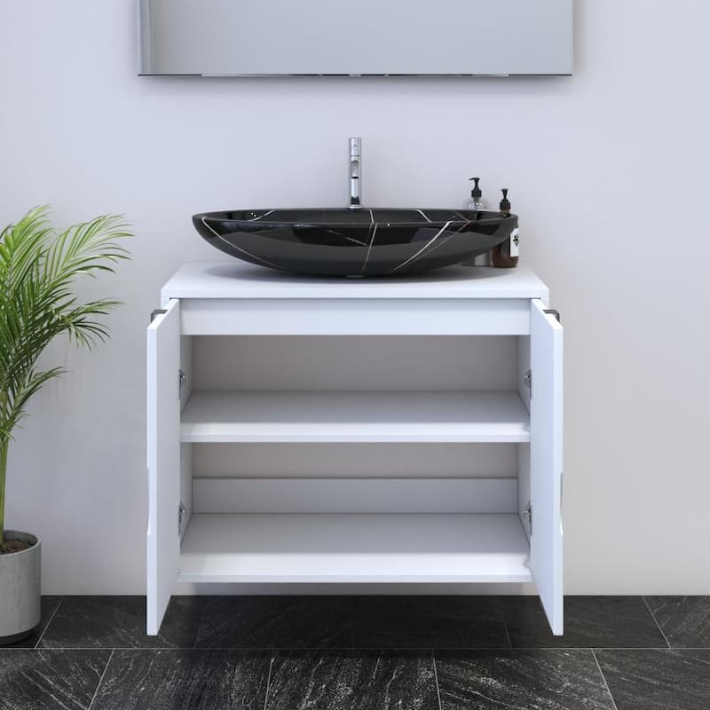 Teardrop 2D 80 Floating Bathroom Vanity (32" Width)