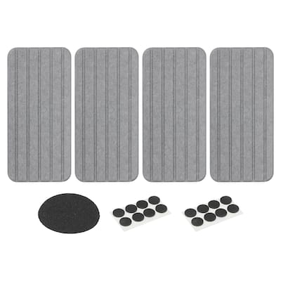 4 Pack Square Water Diatomite Coasters with Grooves 8.3x3.9inch - Dark Gray