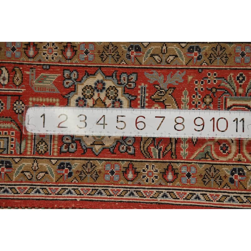 Hand Knotted Oriental Kork Wool Carpet Traditional Floral Beige & Ivories Qum Area Rug - 7' 2'' X 4' 9''
