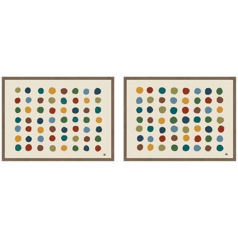 Kate and Laurel Walnut Meditation 3 2 Piece Framed Canvas Wall Art Set by Kelly Knaga - 2 Piece Set 18x24 - Walnut