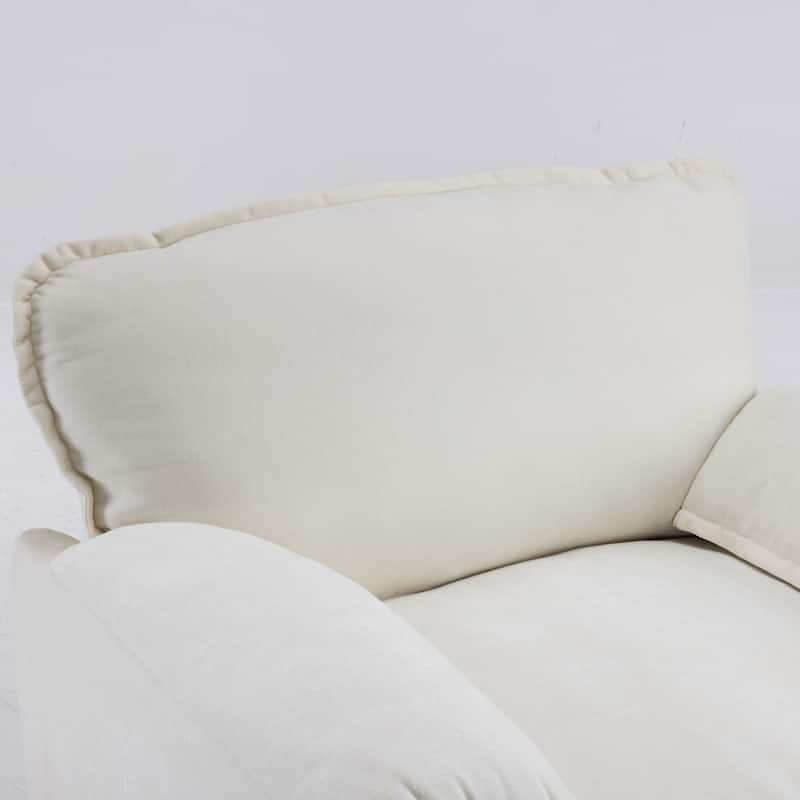 Chenille Oversized Lounge Chair with Thick Cushions and High Back Support Wide Seat