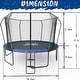 preview thumbnail 9 of 8, 123 JUMP 10 FT Round Trampoline with Safety Enclosure Net, Outdoor Trampoline with Ladder, ASTM Approved Trampoline for Kids