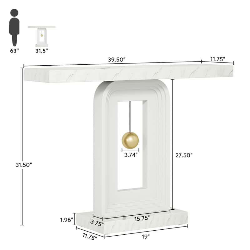 39.5 Inche Narrow Console Sofa Hallway Accent Table for Entryway