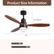 preview thumbnail 141 of 189, Sofucor 42"/48"/ 52"/60"Noiseless Walnut Wood Ceiling Fan with Remote Control, Integrated Light Optional