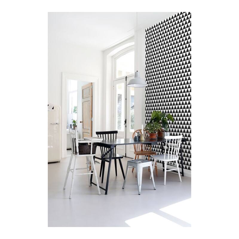 ESTA Home Verdon Black Geometric Wallpaper - 20.5 x 396 x 0.025