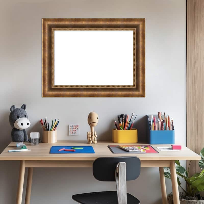 Amanti Art Manhattan Black Framed Dry Erase Magnetic Board