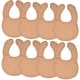 preview thumbnail 39 of 60, Muslin Cotton Baby Bibs Adjustable Size with Easy Snaps by Comfy Cubs Caramel - Pack of 8