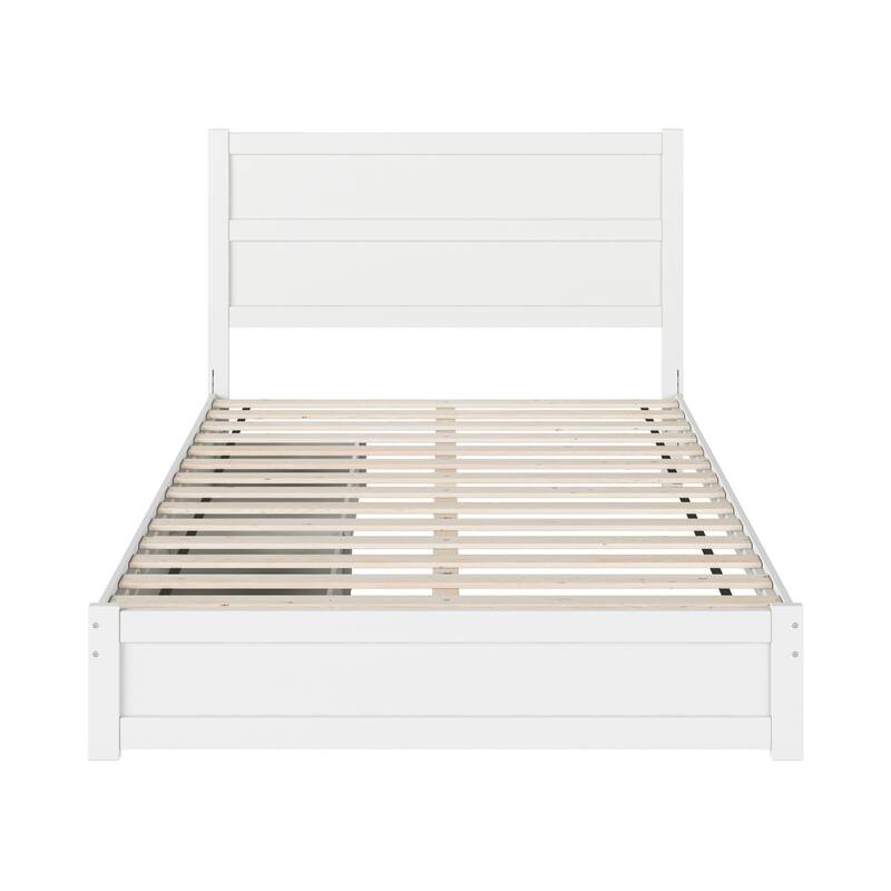 Aveline Wood Platform Bed with Matching Footboard & Storage Drawers