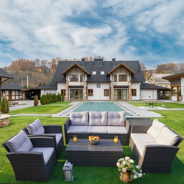 Direct Wicker Martinka Outdoor Garden 6Piece Rattan Wicker Sectional