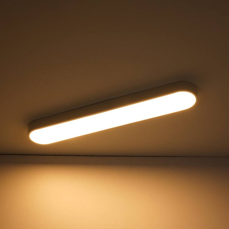 Contemporary Dimmable LED Streamlined Oval Flush Mount 31.5in