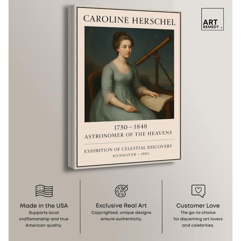 Early Female Astronomer Canvas by Art Remedy