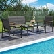 preview thumbnail 1 of 7, Costway 4 PCS Patio Furniture Set with Padded Fabric Seat & - See Details Grey - See Details