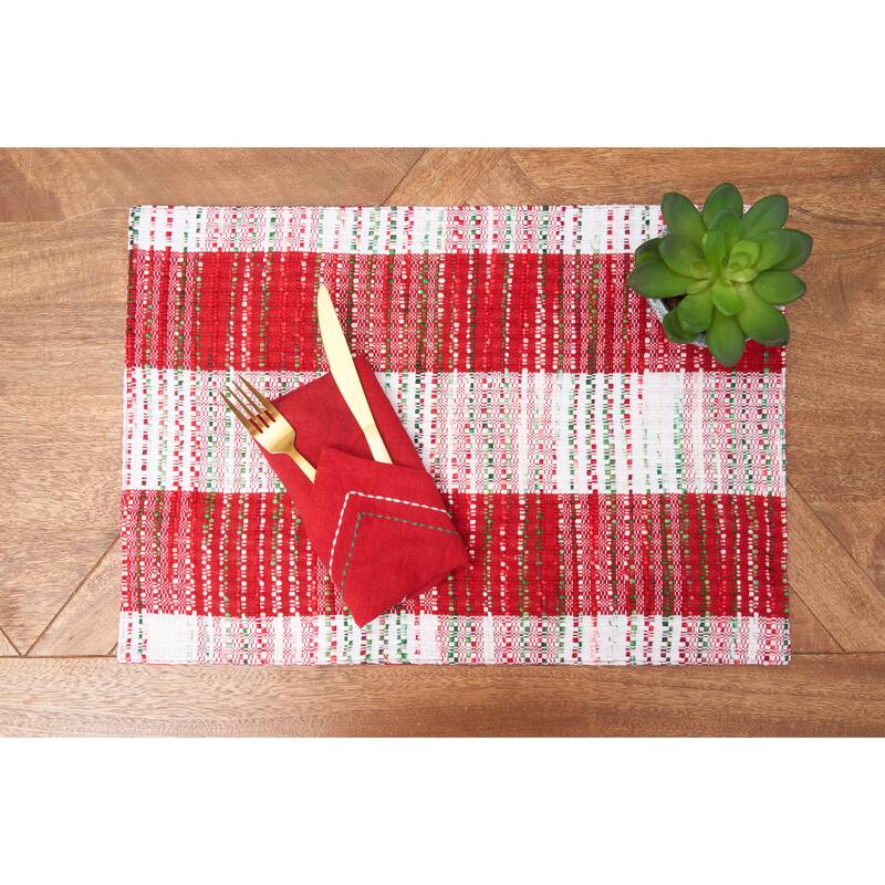 Christmas Woven Mélange Placemat Set of 6, 14" x 20"