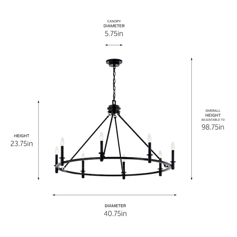 Kichler Lighting Carrick 40.75 in. 8-Light Chandelier