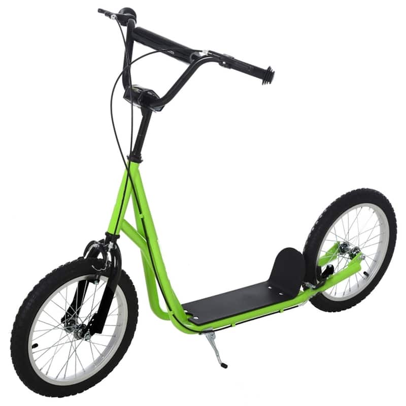 Children’s Ride-On Scooter with Soft Grip Handlebar and Anti-Slip Foot Deck for Outdoor Use - 54.75"L x 22.75"W x 35.5"-37.75"H