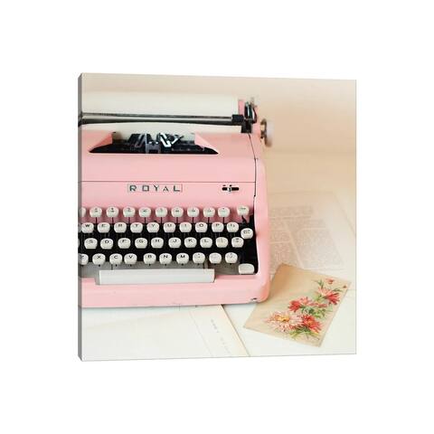iCanvas "Pink Typewriter Crop" by Mandy Lynne Canvas Print