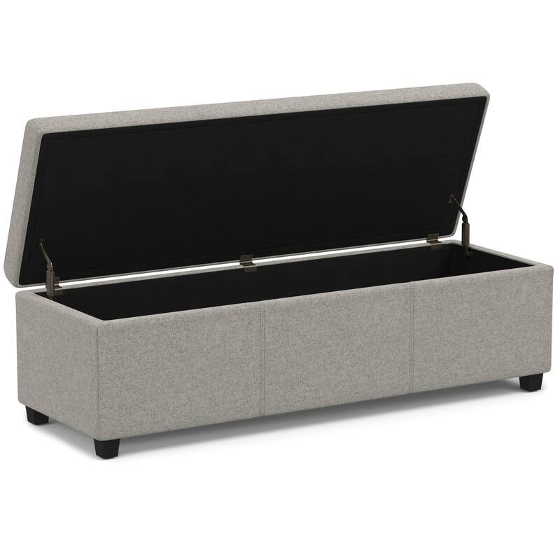 WYNDENHALL Franklin 54 inch Wide Contemporary Rectangle Storage Ottoman
