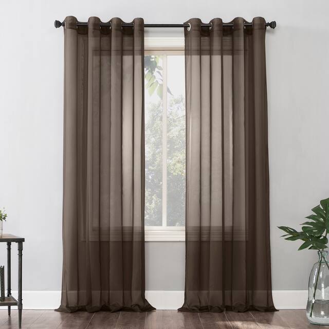 No. 918 Emily Voile Sheer Grommet Curtain Panel- Single Panel