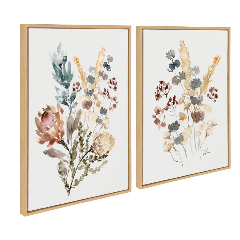 Kate and Laurel Sylvie Wildflower Canvas Art by Sara Berrenson